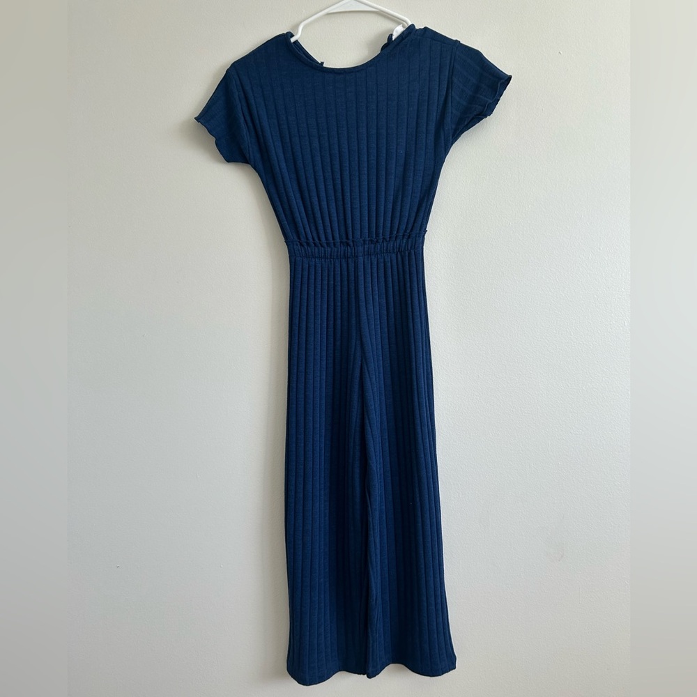 blue zara jumpsuit